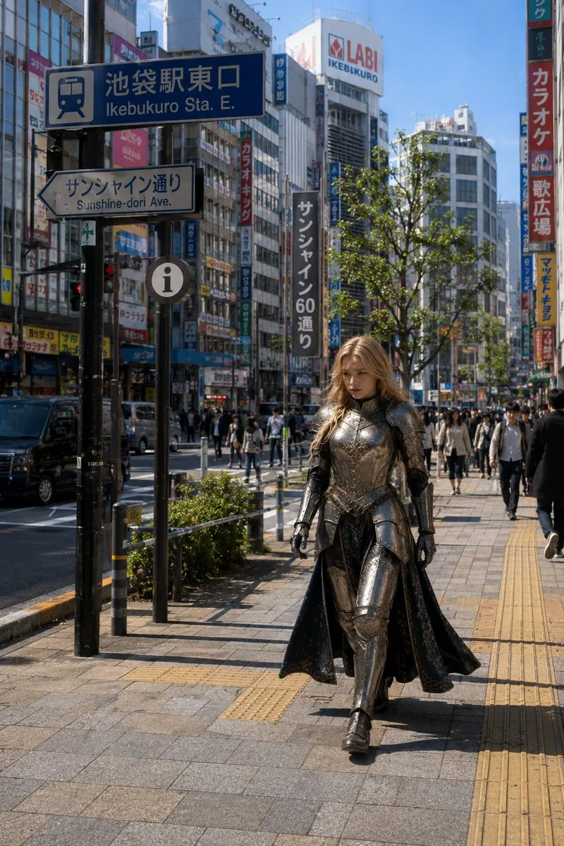 Armored Cosplayer in Ikebukuro reference