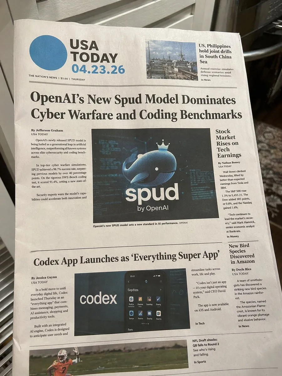 Photorealistic Newspaper Front Page reference