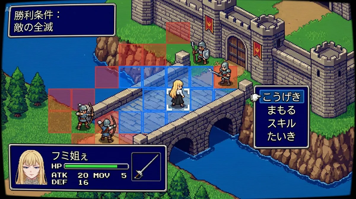 Tactical Simulation RPG Scene Prompt reference