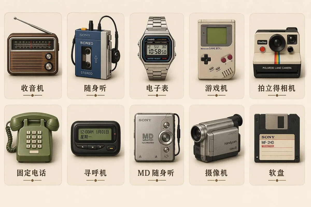 Vintage Skeuomorphic Icon Set reference