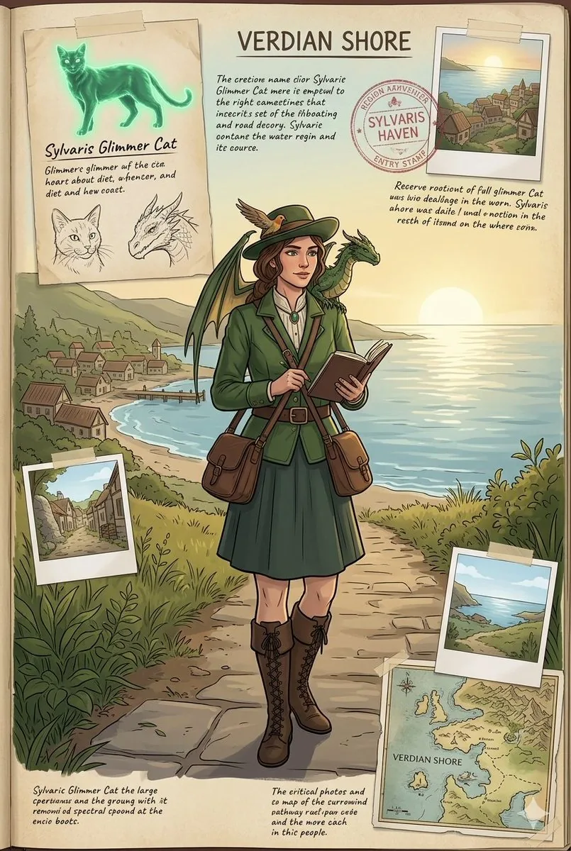 Fantasy Field Journal Illustration reference