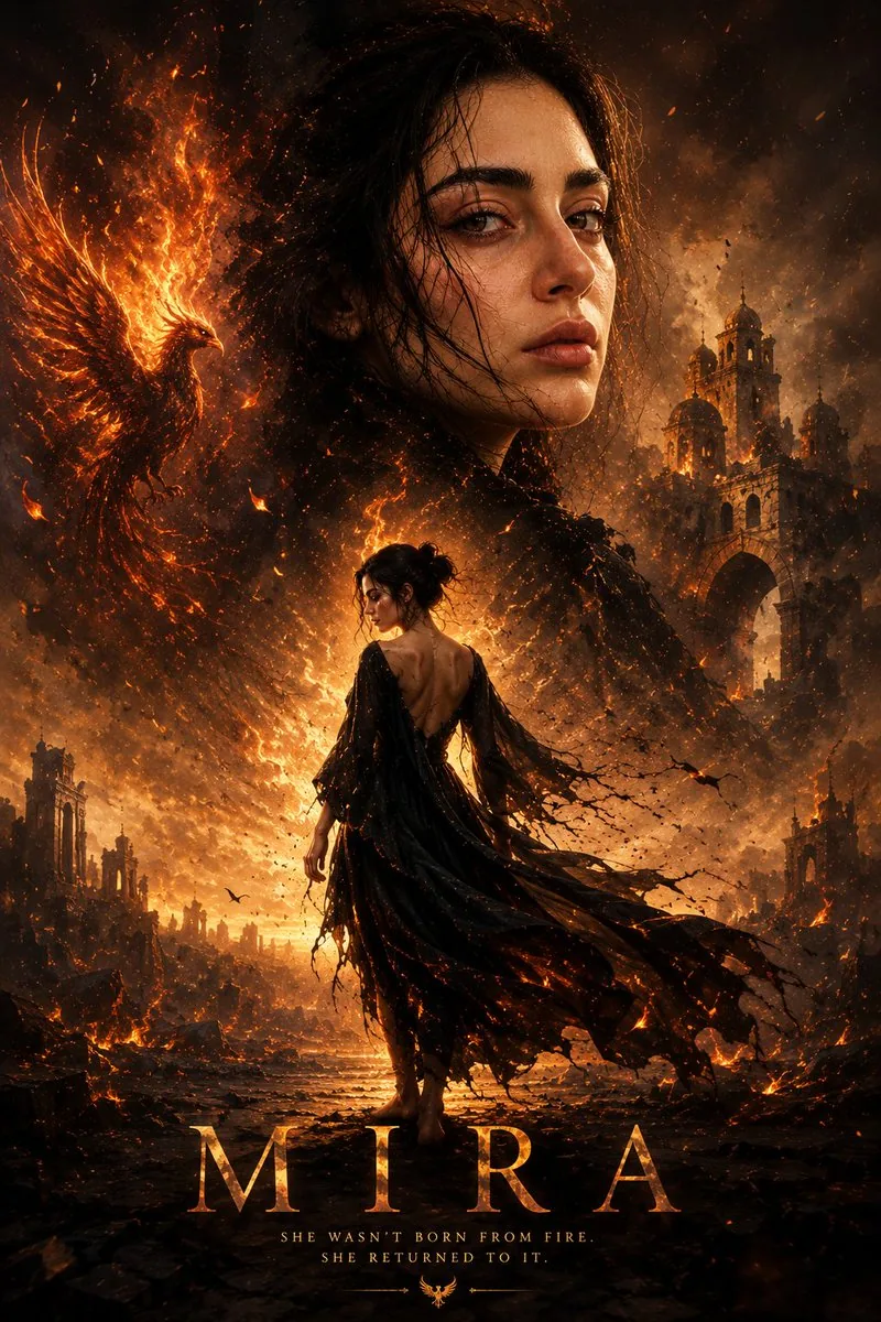 Cinematic Mira Poster Fire Rebirth reference