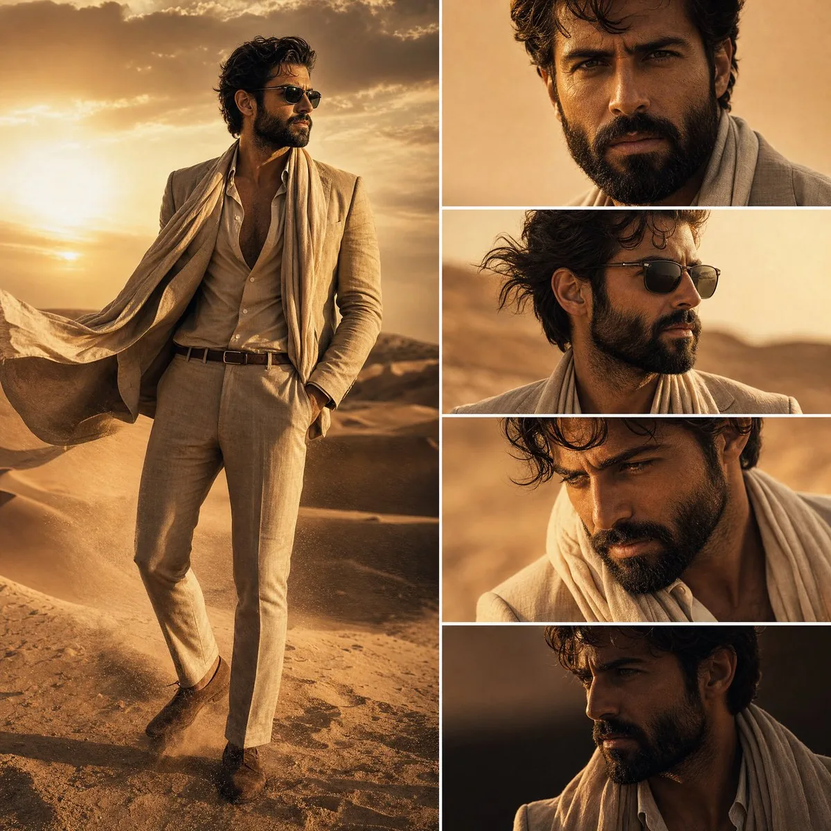 Desert Fashion Editorial Collage reference
