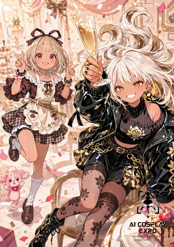 Faceless Anime Cosplay Expo Duo reference