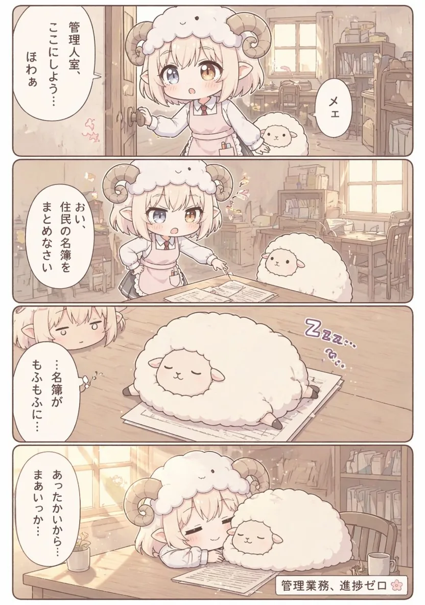 Cute Sheep Girl Office Manga Page reference
