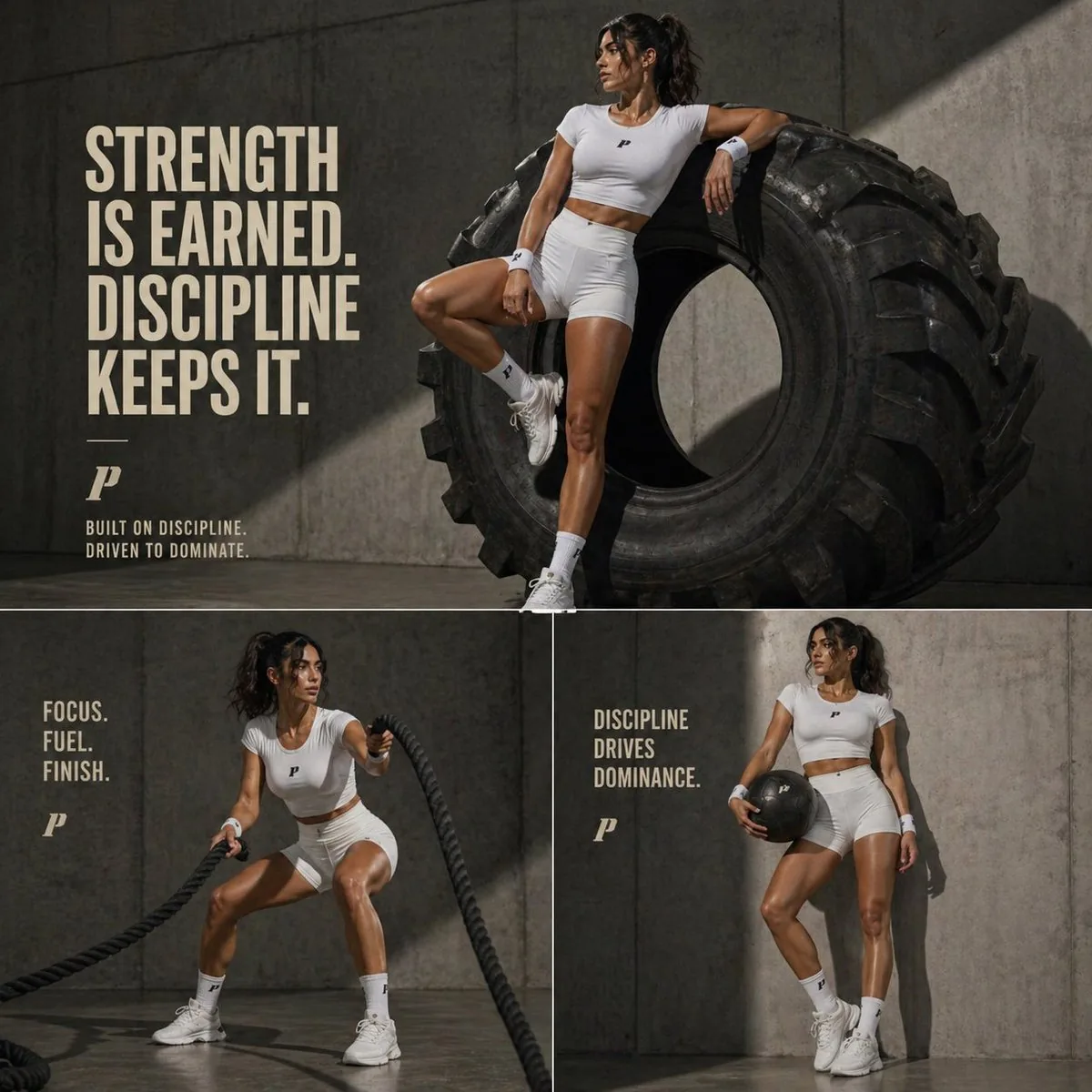 Luxury Fitness Editorial Layout reference