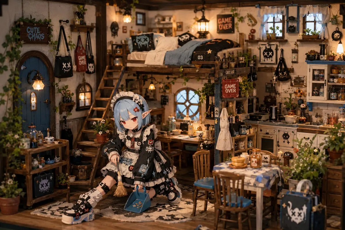 Miniature Diorama Character Living Space reference
