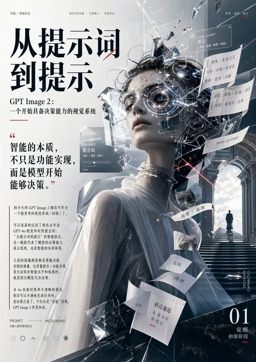 Futuristic AI Editorial Poster reference