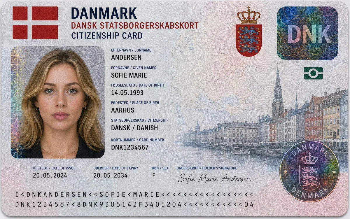 Algerian Identity Card Mockup reference