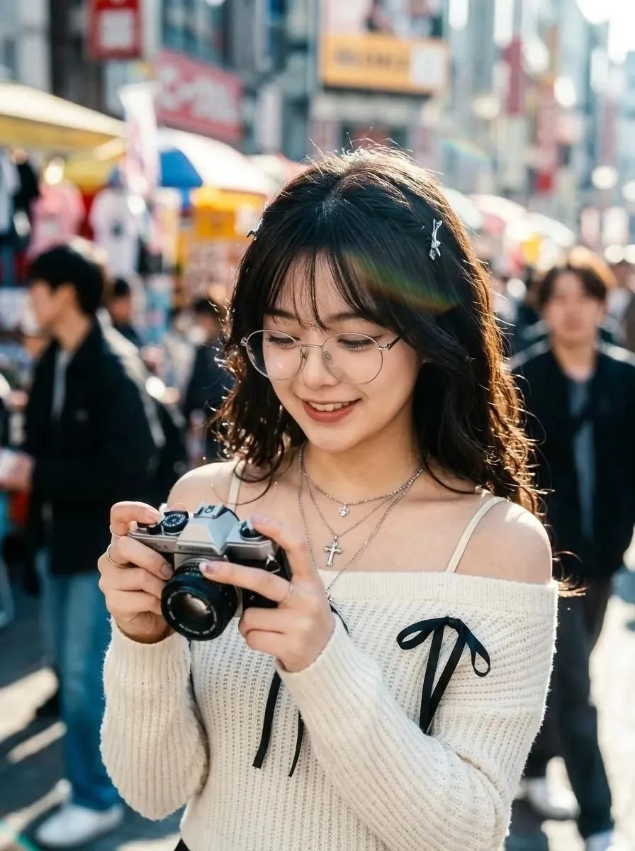 Tilt-Shift Analog Aesthetic Portrait reference