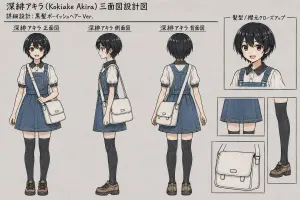 Anime Character Turnaround Sheet