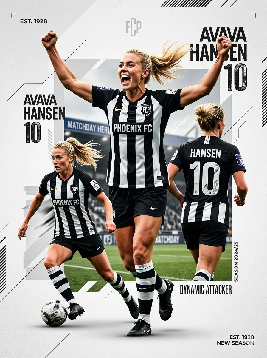 Sports Graphic Poster and Crayon Style Drawing reference
