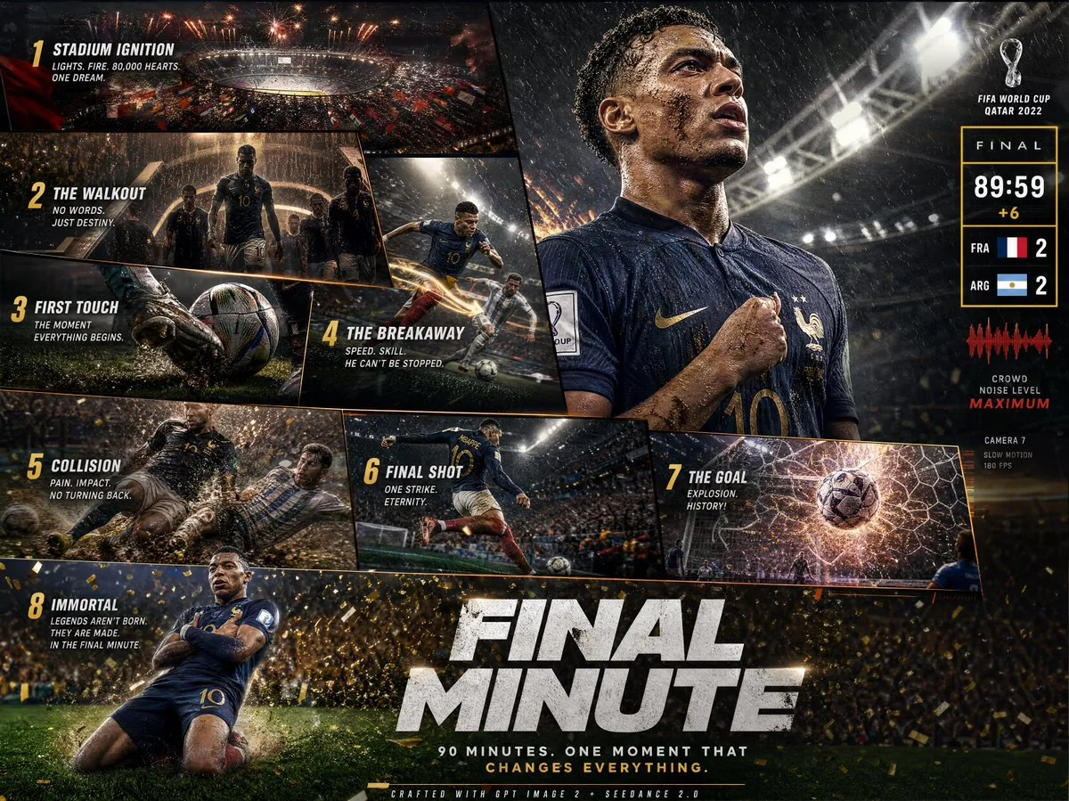 Cinematic Final Minute Football Poster reference