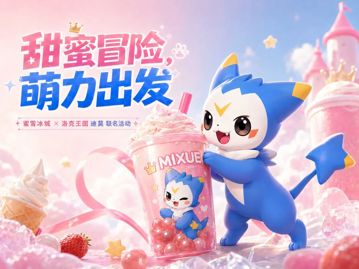 MIXUE Dimo Candy Kingdom Poster reference