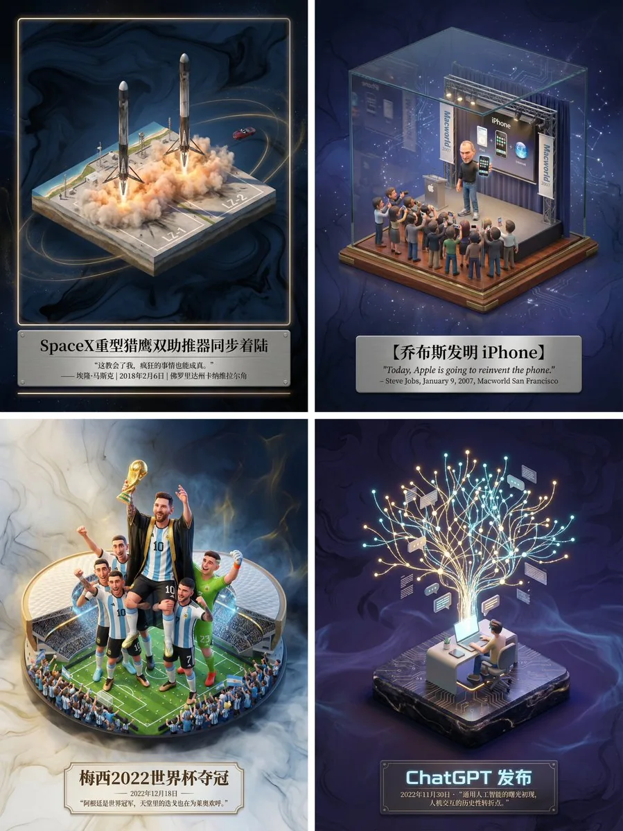 Museum-Grade 3D Diorama Poster for Historical Events reference