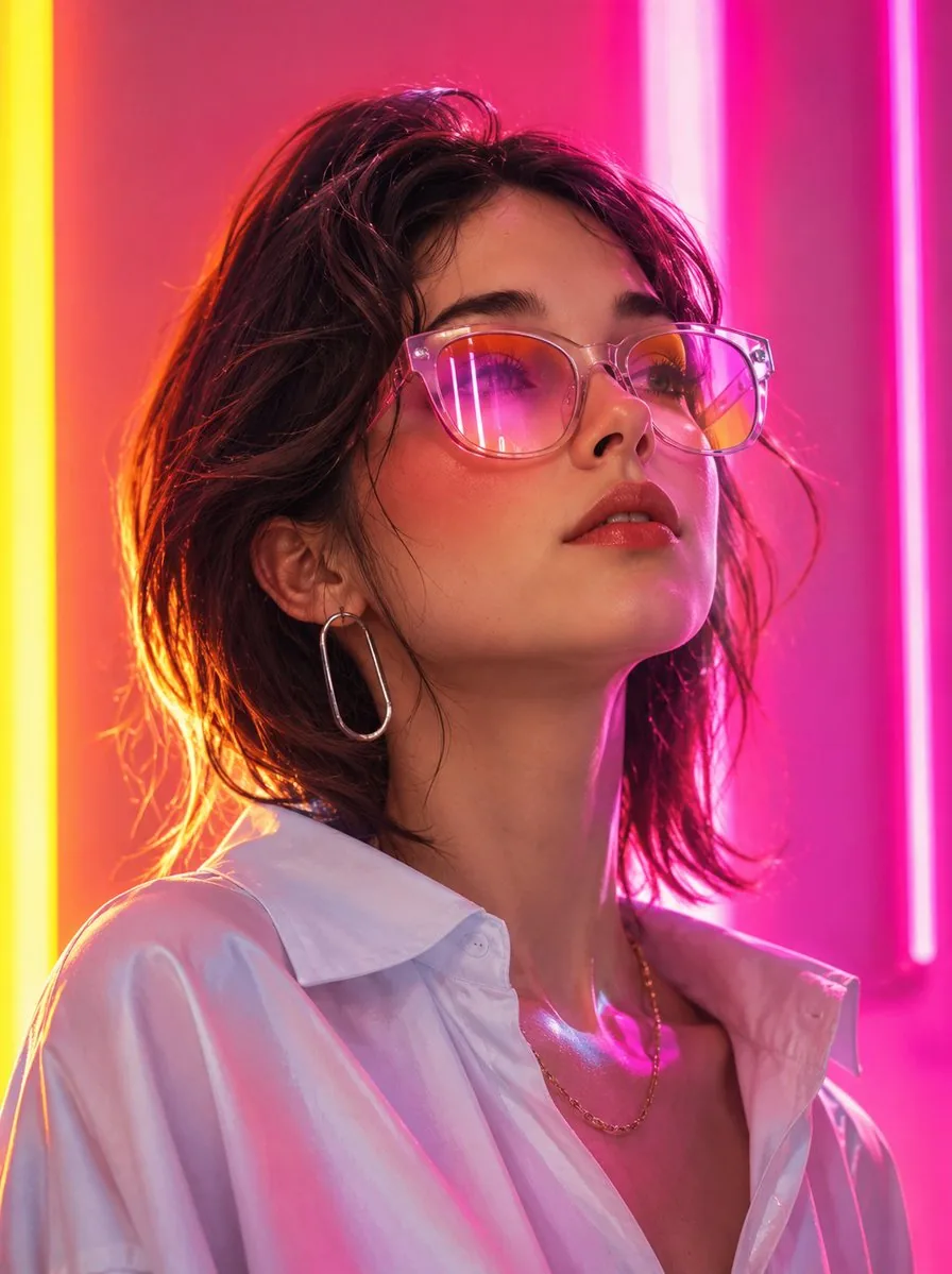 Futuristic Fashion Editorial Portrait reference