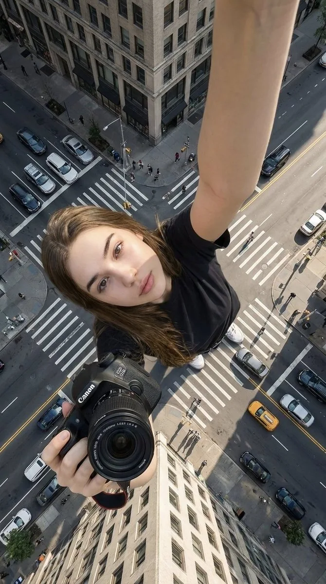 Forced Perspective Urban Giant Selfie reference