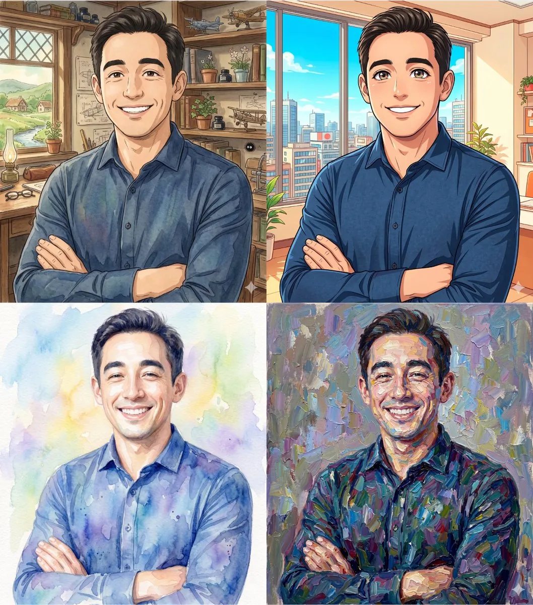 Ghibli and Anime Style Photo Transformation reference