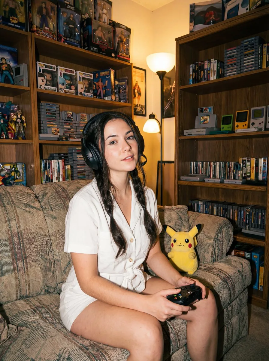 Direct flash gamer girl Nano Banana Pro JSON tag prompt reference
