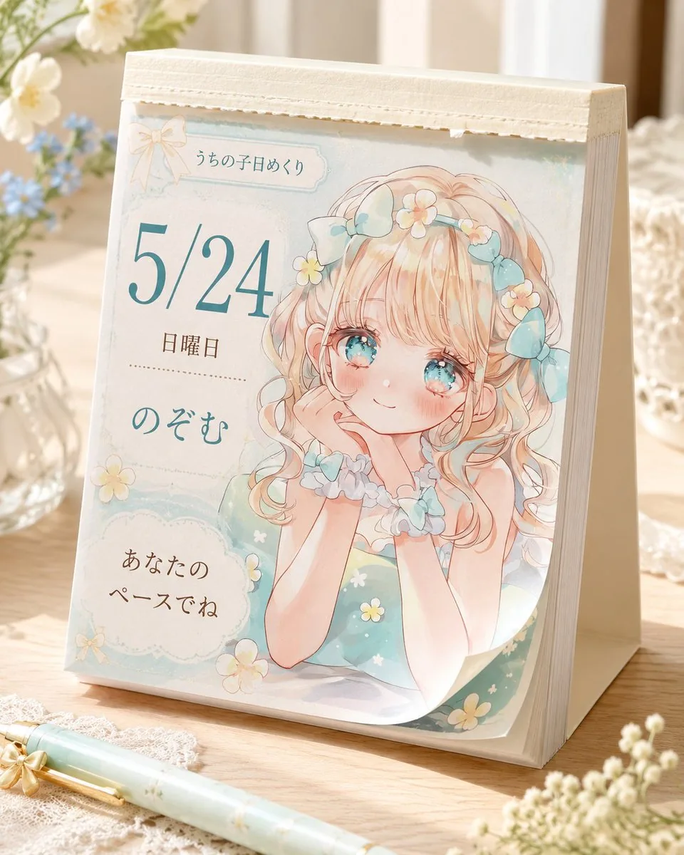 Cute Daily Anime Desk Calendar reference