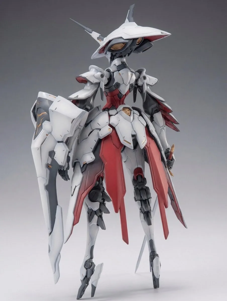 Full Armor Mecha Girl model kit concept prompt reference