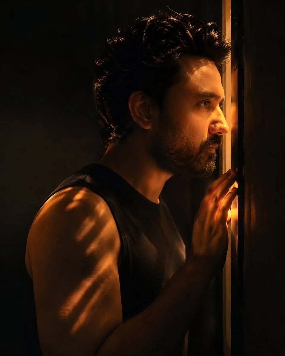 Chiaroscuro Cinematic Male Portrait reference