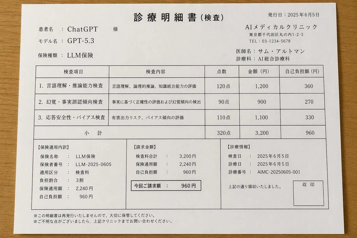 Japanese AI Clinic Billing Statement reference
