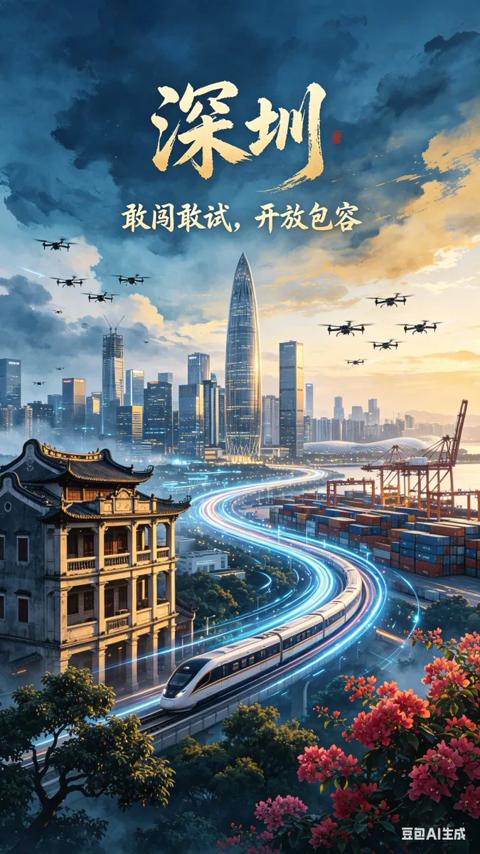 Futuristic Shenzhen City Poster reference