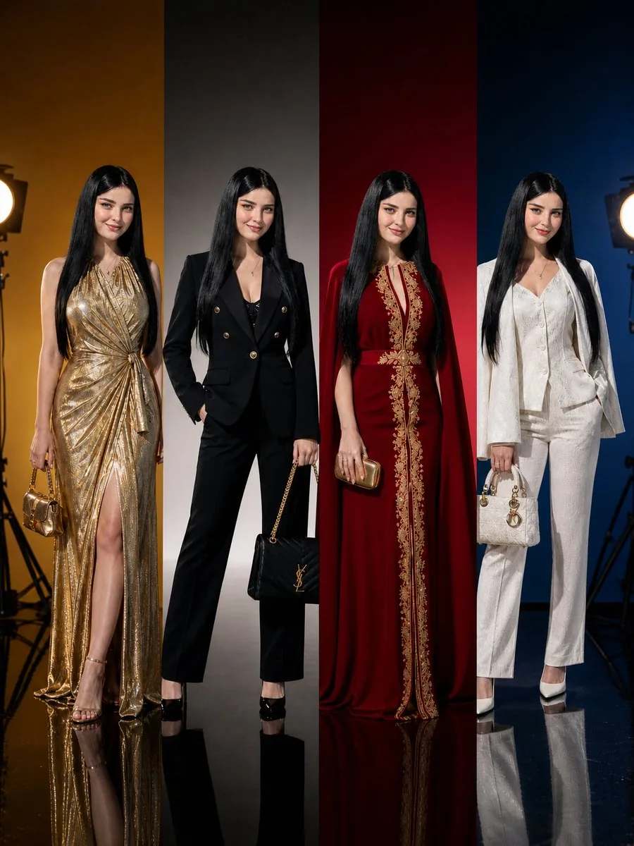 4-Panel Luxury Fashion Poster reference