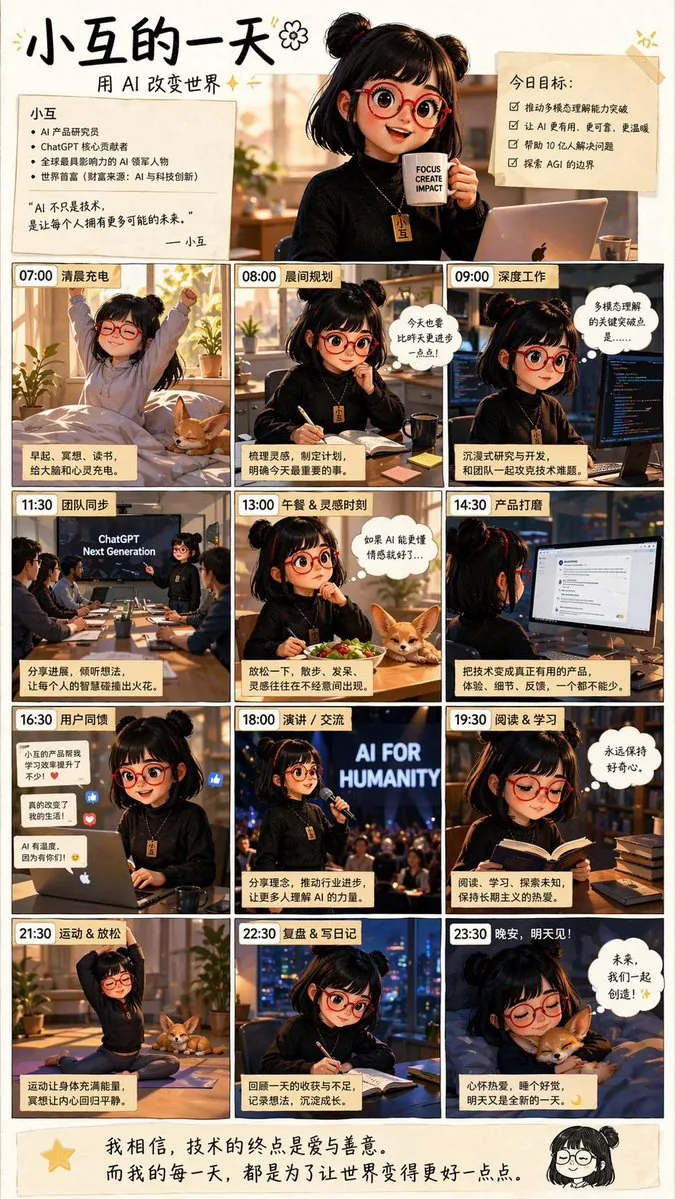 AI Girl Daily Routine Poster reference