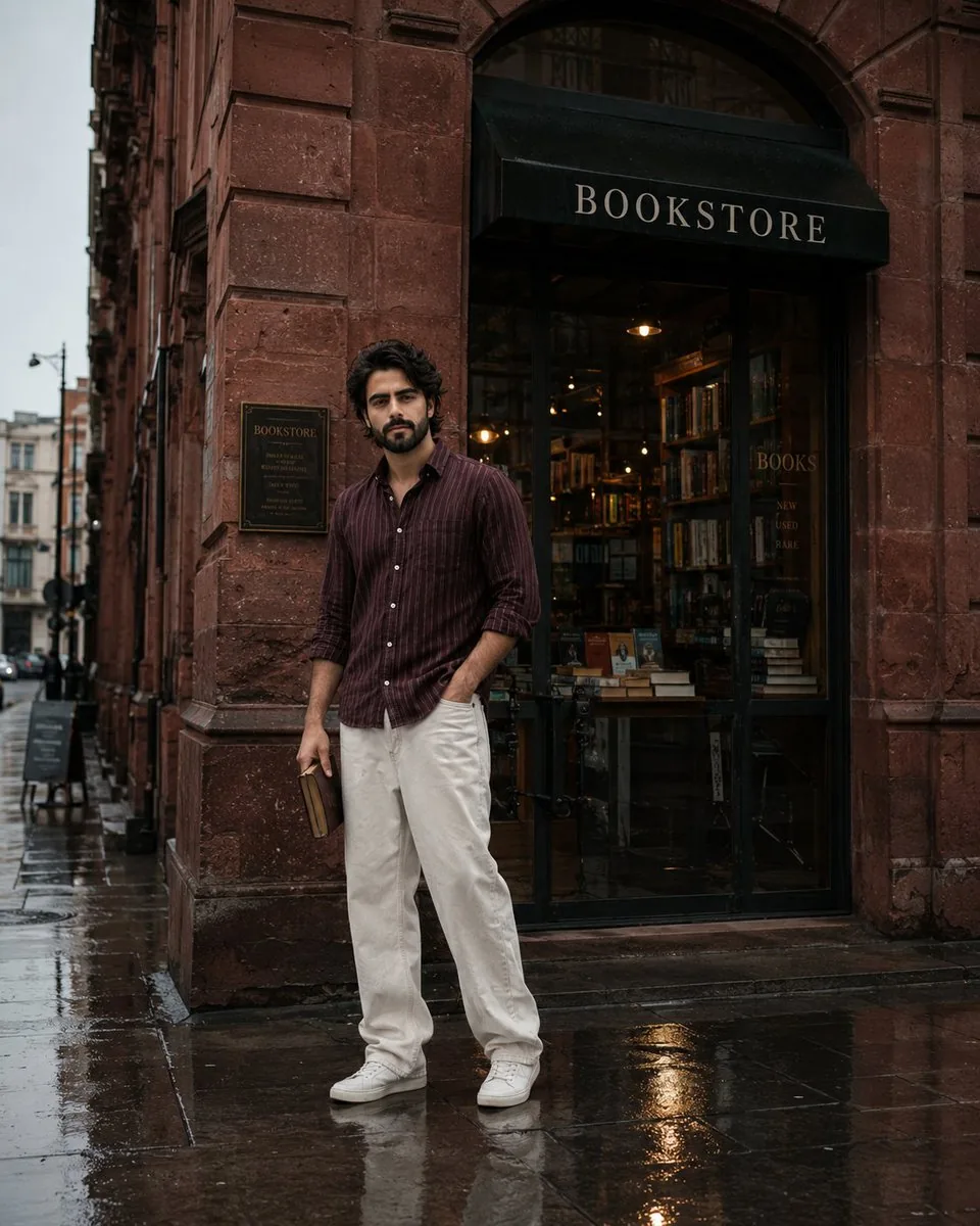 Street Side Bookstore Portrait reference