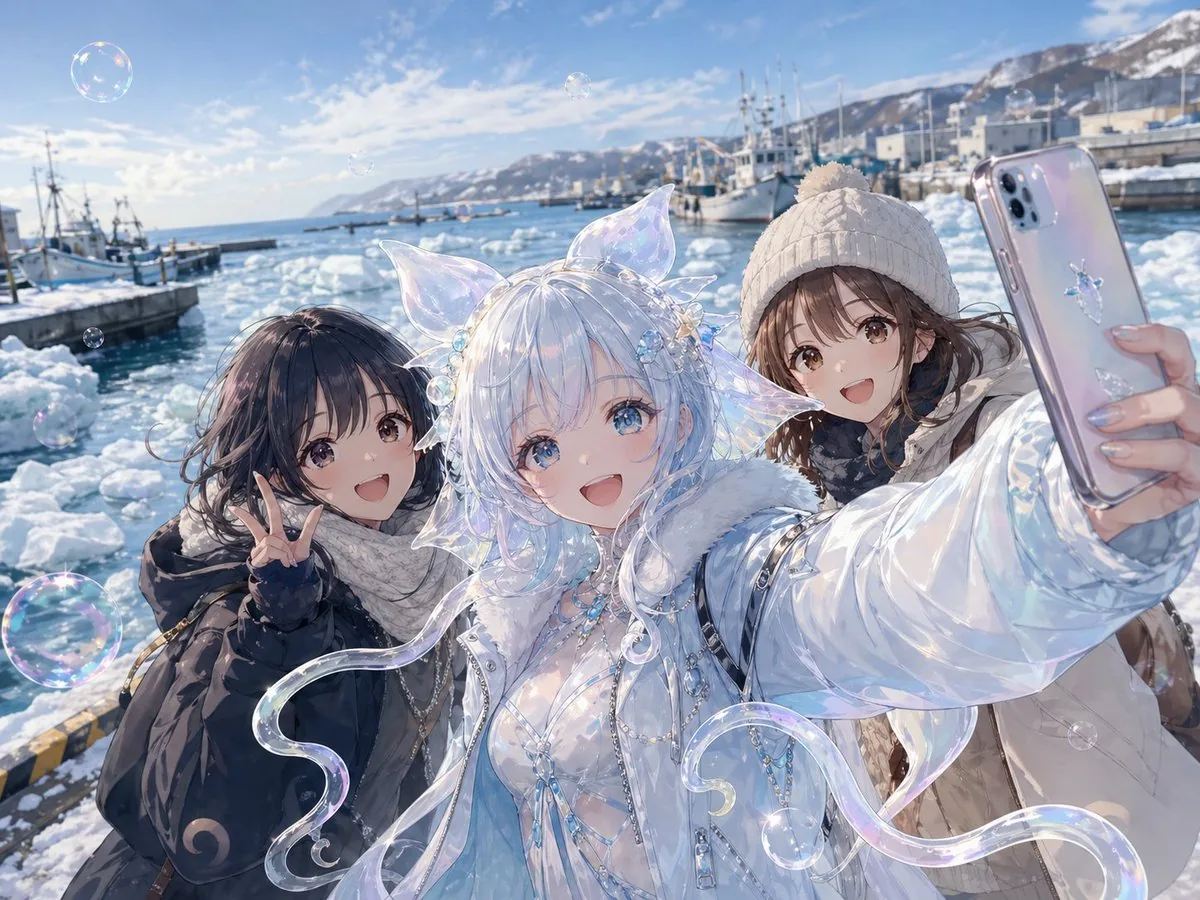 Shiretoko Bubble Clione Selfie reference
