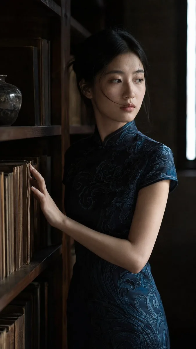 Authentic Qipao Interior Portrait reference