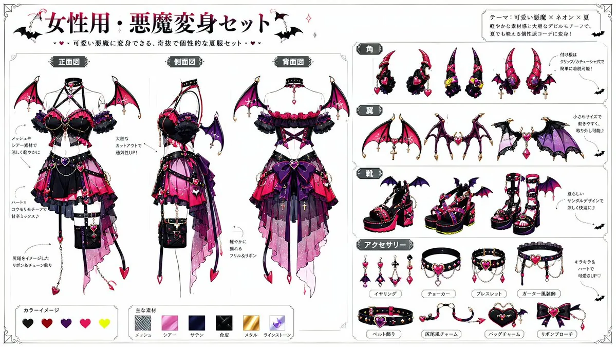 Devil Transformation Character Design reference