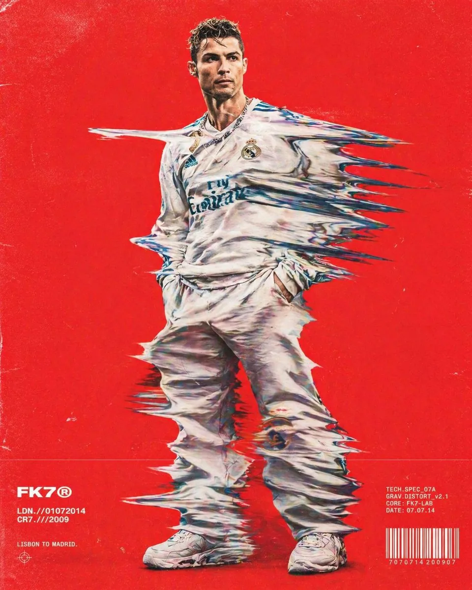 Distorted hip-hop fashion model prompt reference