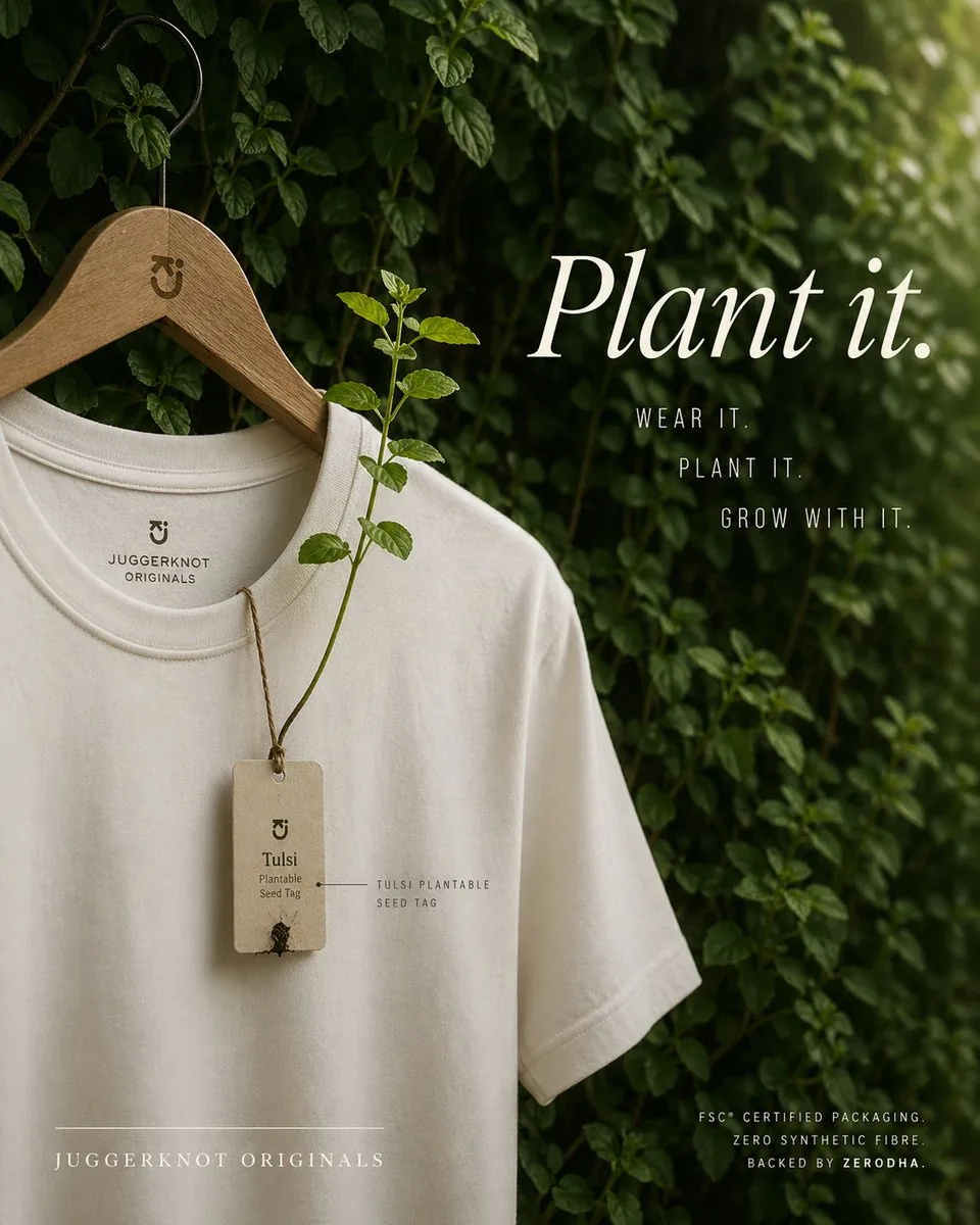 Sustainable T-Shirt Plantable Tag Ad reference