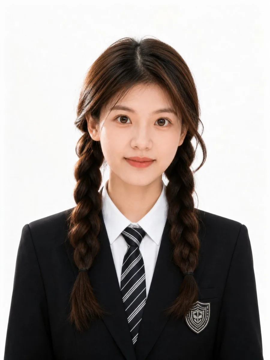 Polished Academic Student ID Portrait reference
