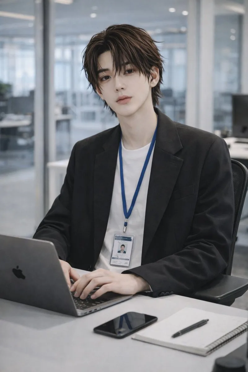 Stylish Office Worker Portrait reference