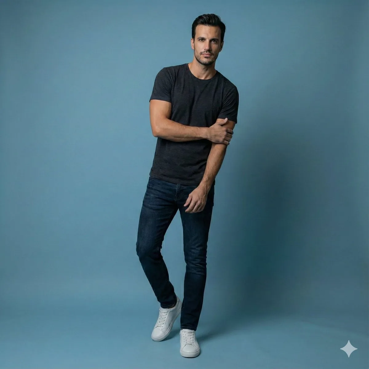 Studio Portrait of Young Man with Focused Lighting reference