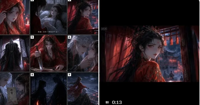 Dark Fantasy Storyboard and Video Preview reference