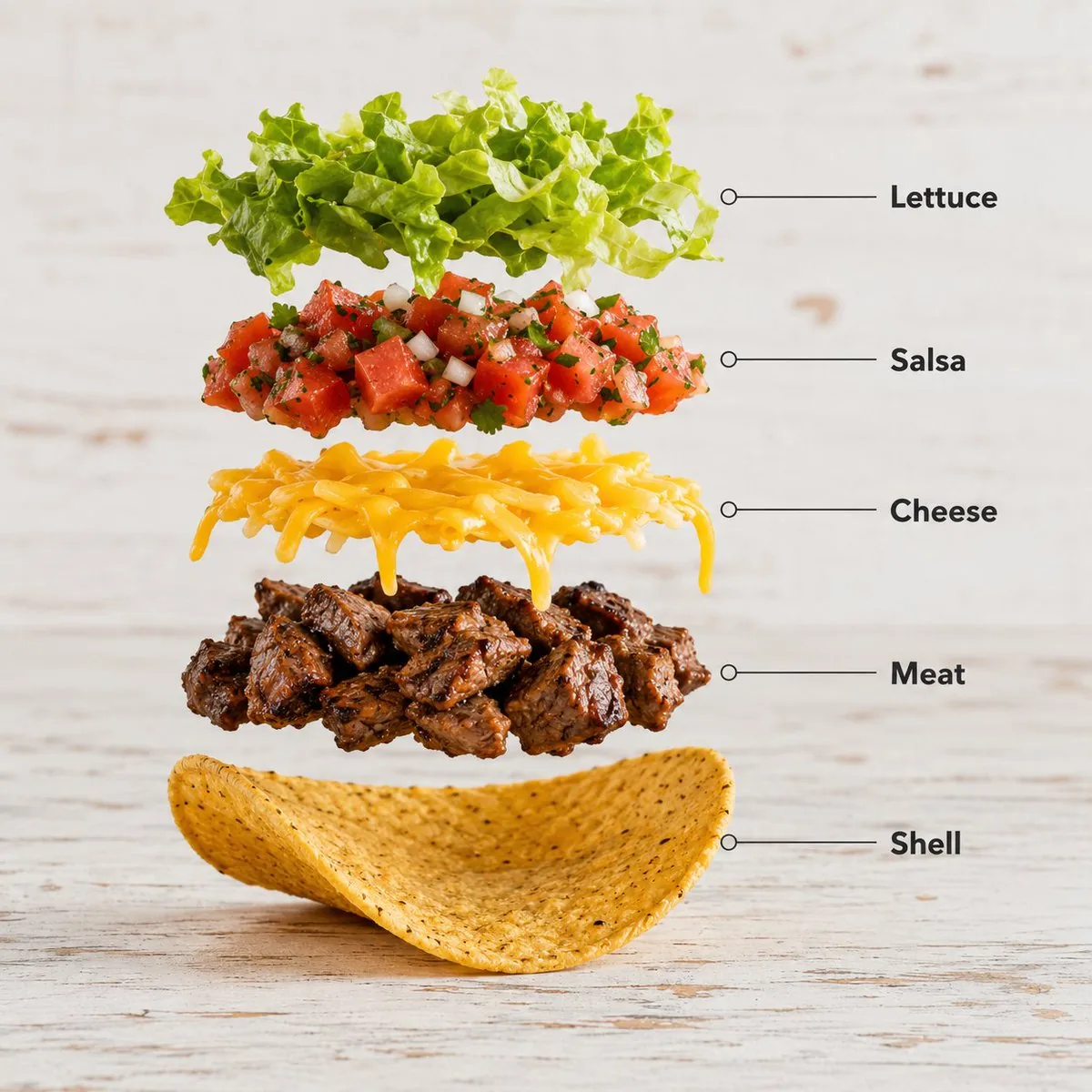 Exploded Food Infographic Composition reference