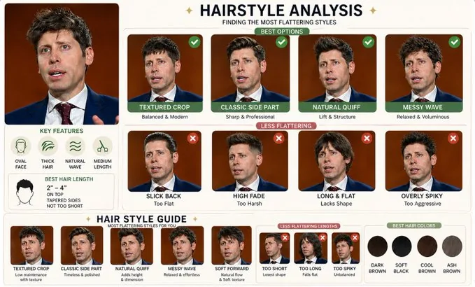 Hairstyle Comparison Analysis reference