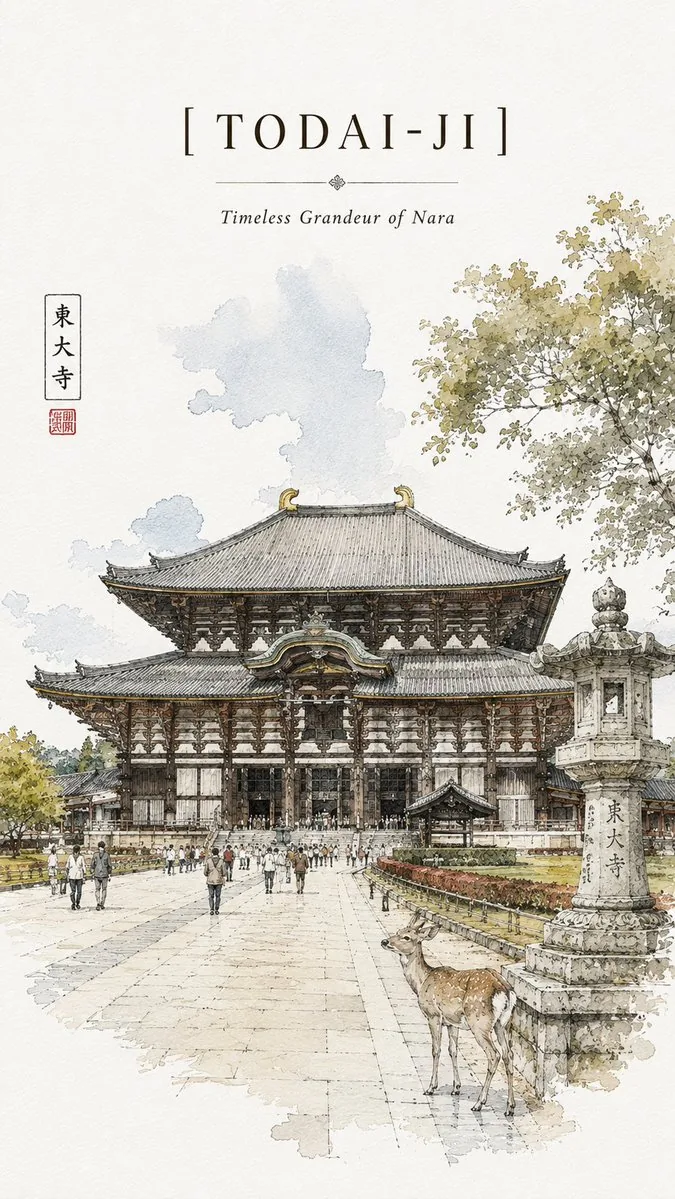Kinkaku-ji Travel Sketch Poster reference