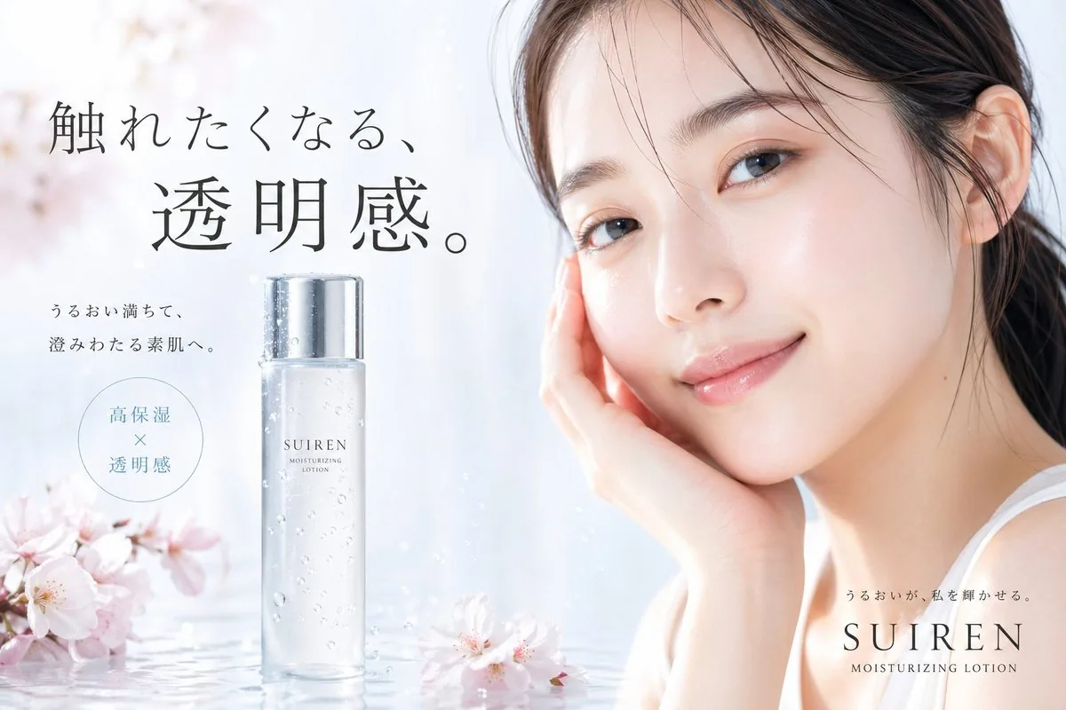 Japanese Skincare Lotion Ad reference