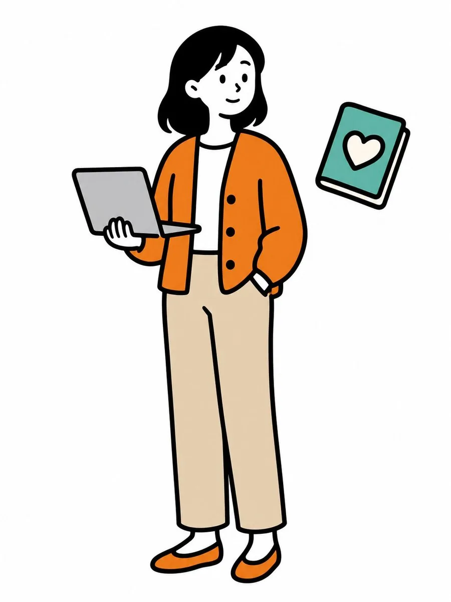 Cute Student Presentation Illustration reference