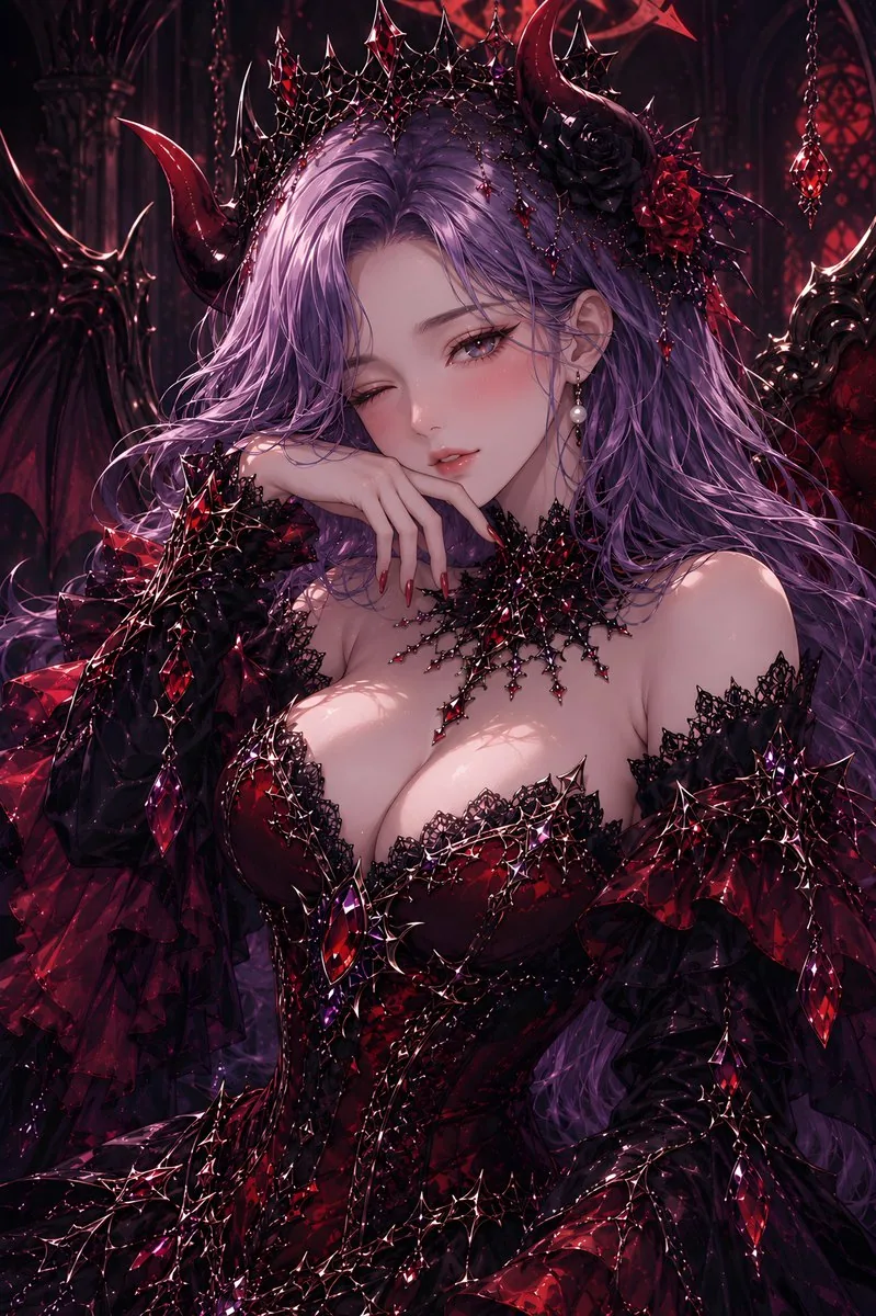 Gothic Demon Queen Portrait reference