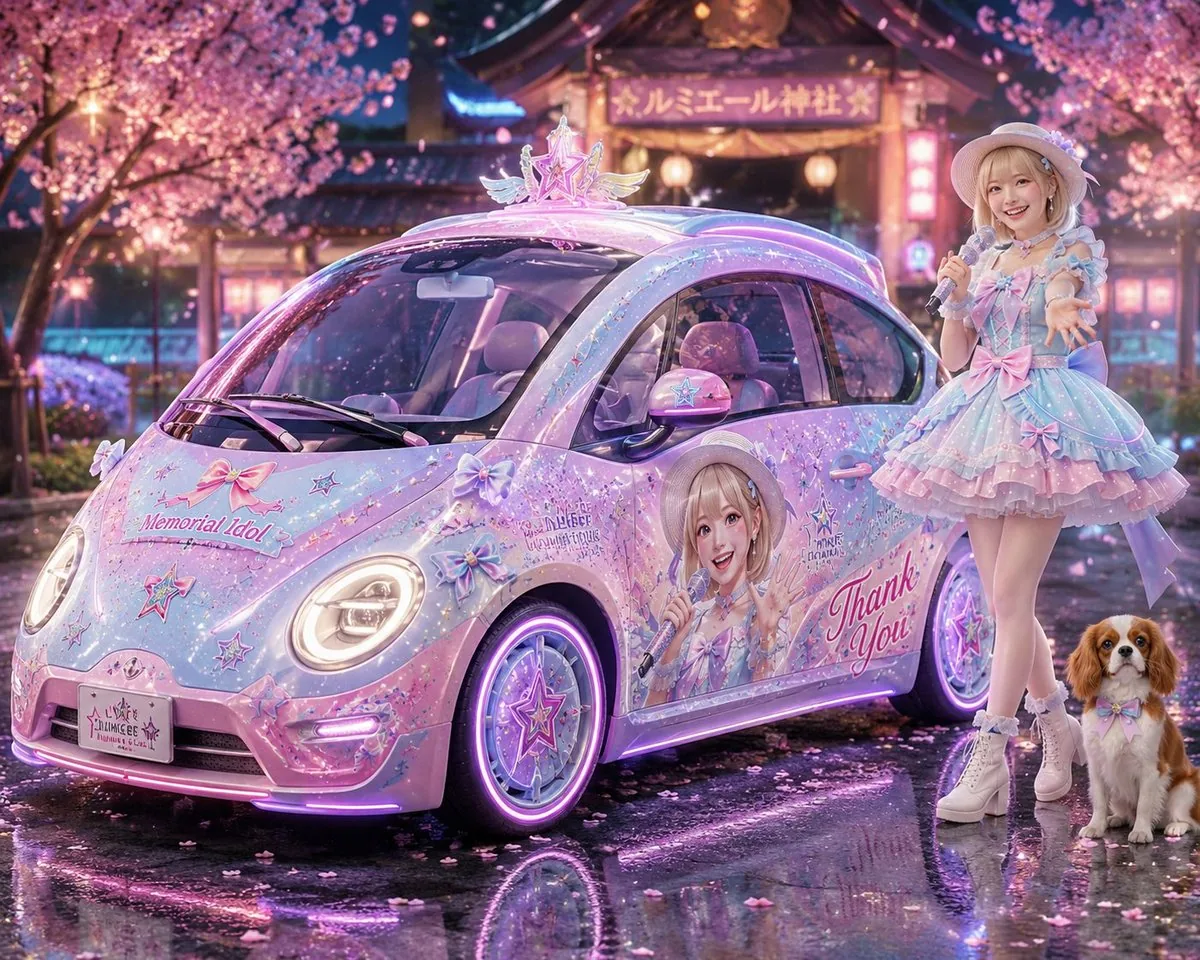 Pastel Idol Itasha at Sakura Shrine reference