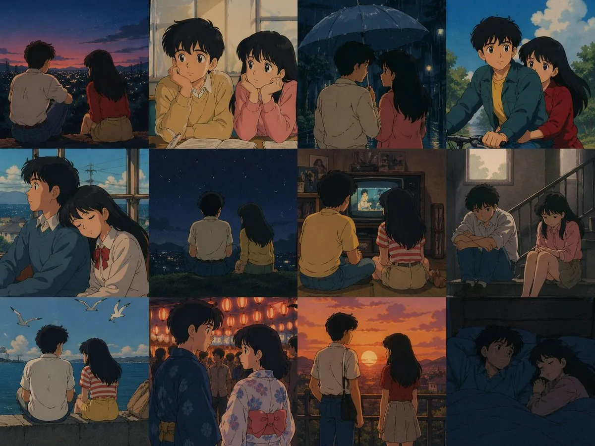80's Anime Style Memory Grid reference