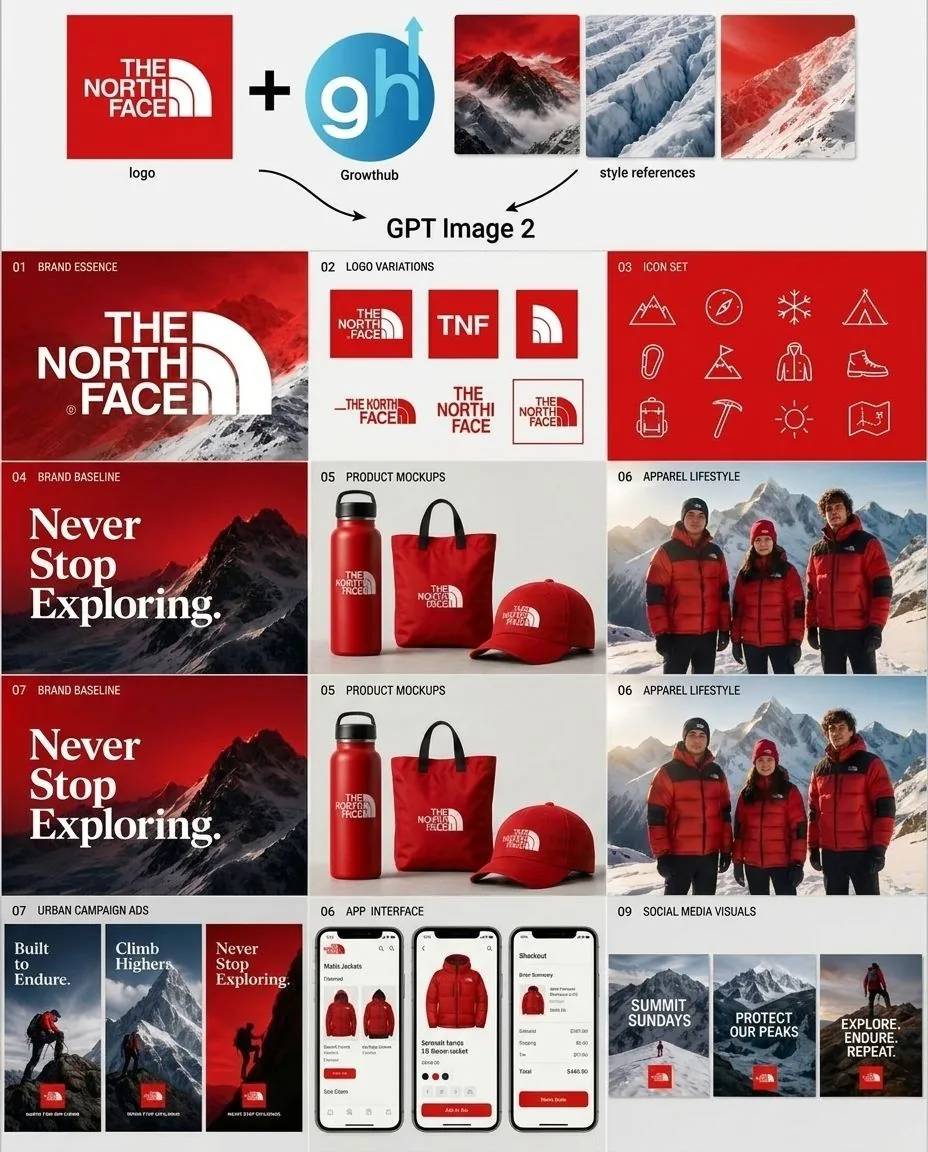 Outdoor Brand Kit Concept Board reference