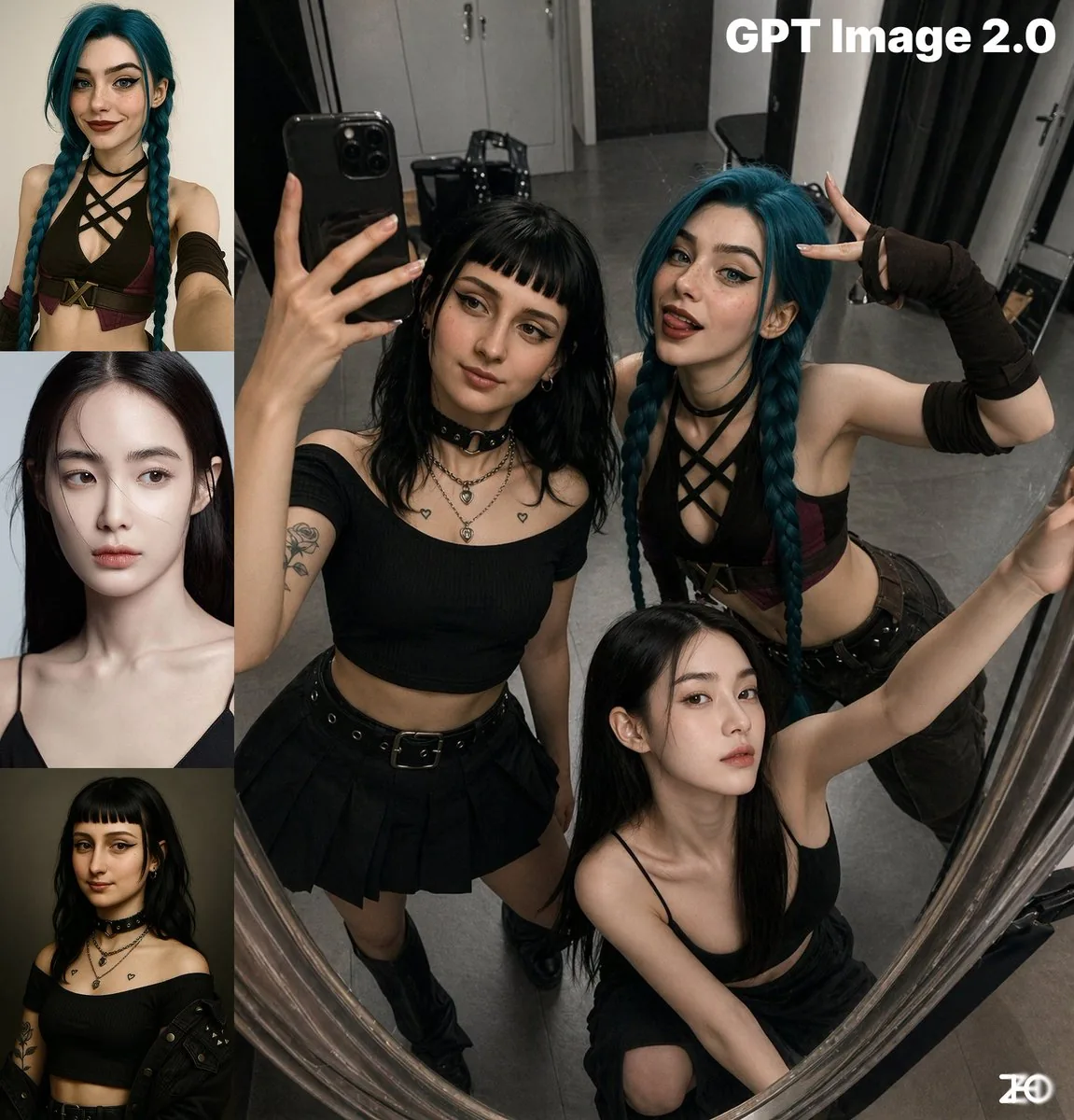 Top-View Mirror Selfie reference